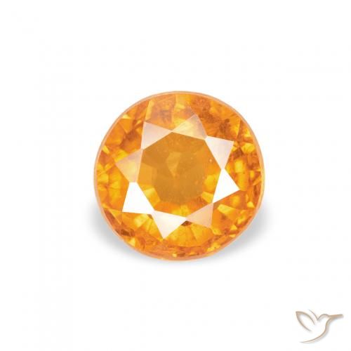 0.48ct Naturale Arancione Ambra Clinoumite, Rotondo, SI