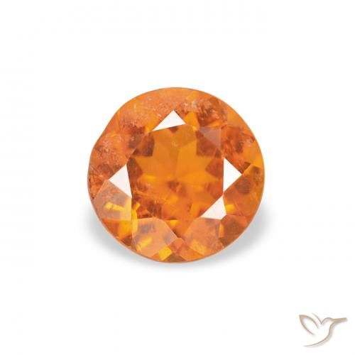 0.43ct Naturale Arancione rossastra Clinoumite, Rotondo, SI