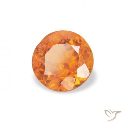 Clinoumite Arancione rossastra naturale da 0.43 ct, Rotondo, SI