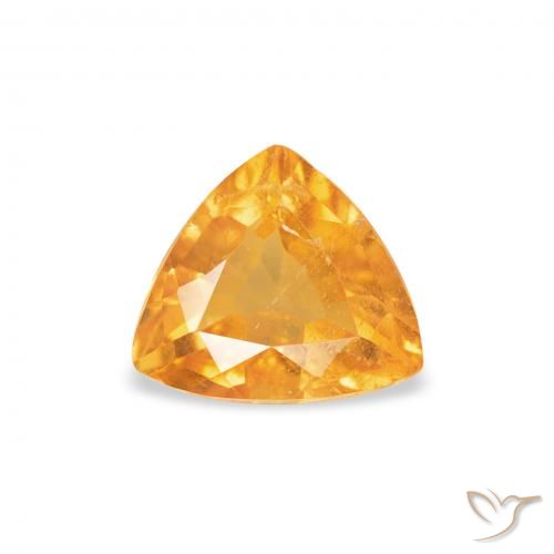 0.78ct Naturale Arancio Medio Clinoumite, Taglio trillion, SI