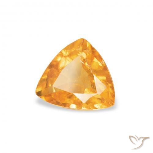 Clinoumite Arancio Medio naturale da 0.78 ct, Taglio trillion, SI