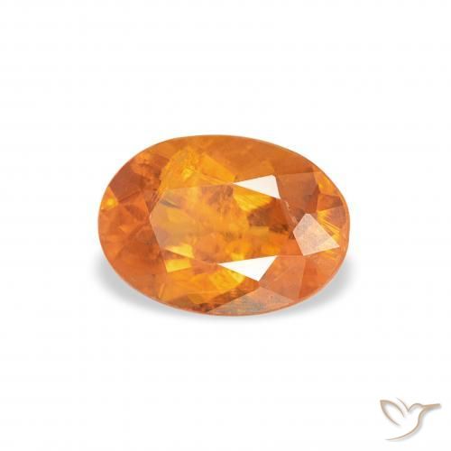Clinoumite Arancio Medio naturale da 0.85 ct, Ovale, SI