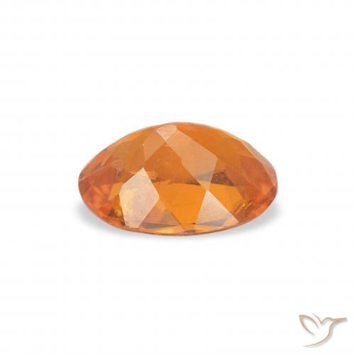 Clinoumite Arancio Medio naturale da 0.85 ct, Ovale, SI
