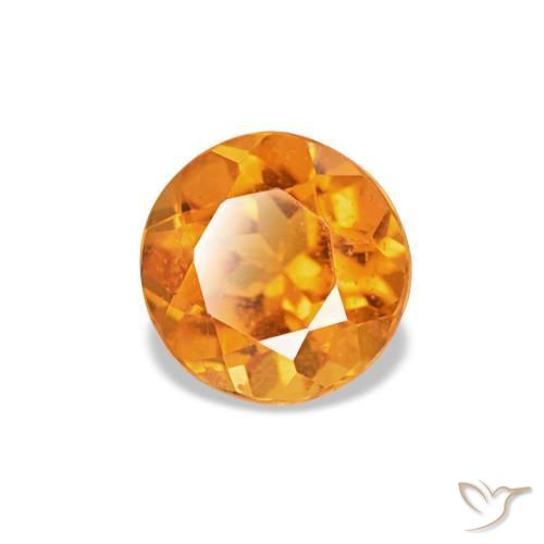 Clinohumite naturale arancione brillante da 0,28 ct, taglio rotondo, VS-SI