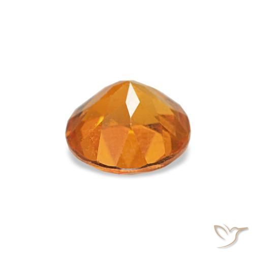 Clinohumite naturale arancione brillante da 0,28 ct, taglio rotondo, VS-SI