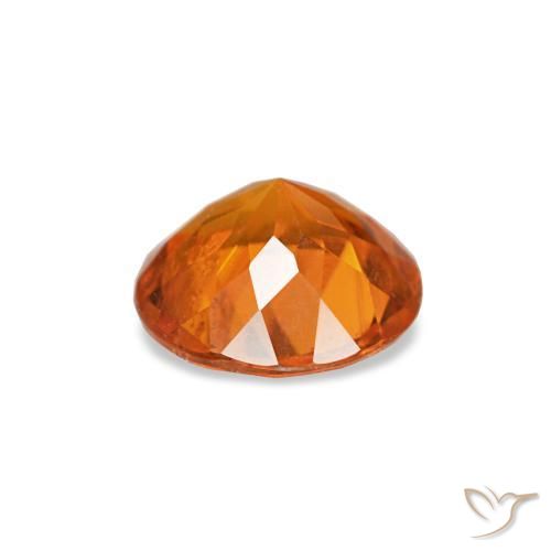 Clinohumite naturale arancia fuoco da 0,43 ct, taglio rotondo, SI