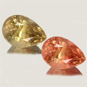 Diasporo cangiante naturale  da 4,37 ct, taglio a pera, SI