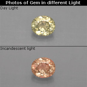Diasporo cangiante naturale  da 0,69 ct, taglio ovale, VS