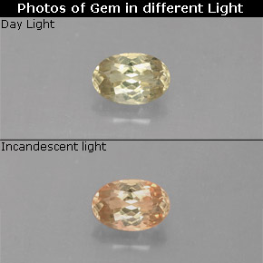 Diasporo cangiante naturale  da 0,54 ct, taglio ovale, VS