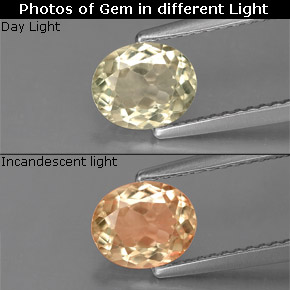 Diasporo cangiante naturale  da 1,03 ct, taglio ovale, VS