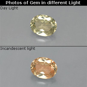 Diasporo cangiante naturale  da 0,71 ct, taglio ovale, VS