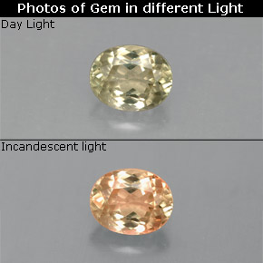 Diasporo cangiante naturale  da 0,82 ct, taglio ovale, VS