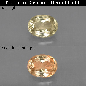 Diasporo cangiante naturale  da 0,77 ct, taglio ovale, VS