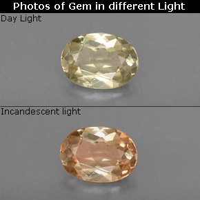 Diasporo cangiante naturale  da 0,86 ct, taglio ovale, VS