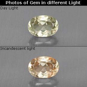 Diasporo cangiante naturale  da 0,95 ct, taglio ovale, VS