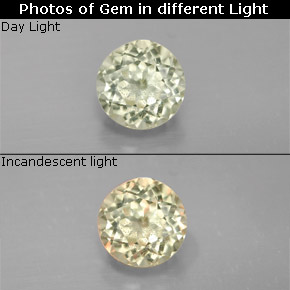 Diasporo cangiante naturale  da 0,94 ct, taglio rotondo, VS-SI
