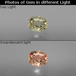 Diasporo cangiante naturale  da 0,32 ct, taglio ovale, VS