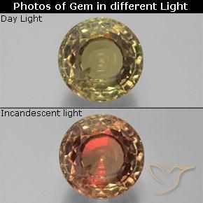 19.90ct Naturale Giallo medio Diaspro cangiante, Rotondo, VS-SI
