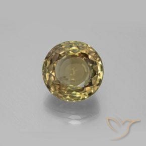 Diaspro cangiante Giallo medio naturale da 19.90 ct, Rotondo, VS-SI