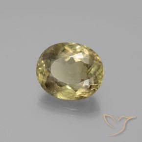 Diaspro cangiante Giallo medio naturale da 10.84 ct, Ovale, VS-SI