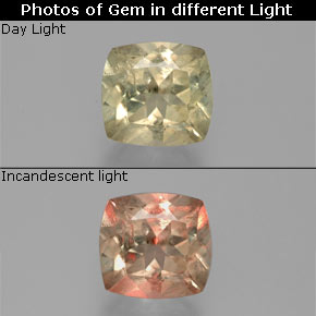 Diaspro cangiante Verde / Rosa naturale da 1.74 ct, Taglio a cuscino, VS-SI