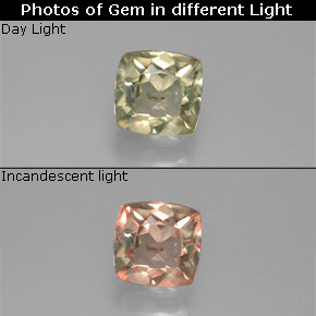 Diaspro cangiante Verde / Rosa naturale da 0.93 ct, Taglio a cuscino, VS-SI