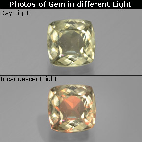 Diaspro cangiante Verde / Rosa naturale da 1.28 ct, Taglio a cuscino, SI