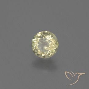 Diaspro cangiante Giallo molto pallido naturale da 0.73 ct, Taglio rotondo, VS