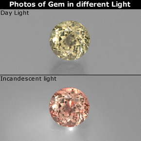 Diasporo cangiante naturale  da 0,86 ct, taglio rotondo, VS