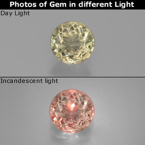 Diasporo cangiante naturale  da 0,78 ct, taglio rotondo, VS-SI