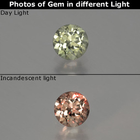 Diasporo cangiante naturale  da 0,47 ct, taglio rotondo, VS