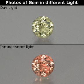 Diasporo cangiante naturale  da 0,56 ct, taglio rotondo, VS-SI