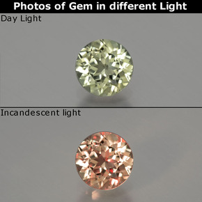 Diasporo cangiante naturale  da 0,60 ct, taglio rotondo, VS