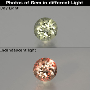 Diasporo cangiante naturale  da 0,59 ct, taglio rotondo, VS