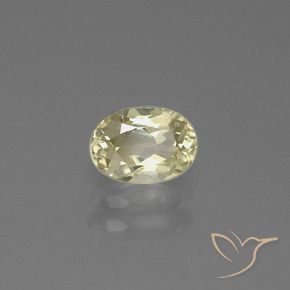 Diaspro cangiante Giallo pallido naturale da 0.79 ct, Ovale, VS