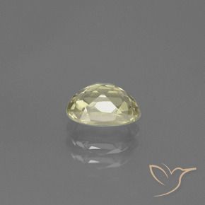 Diaspro cangiante Giallo pallido naturale da 0.79 ct, Ovale, VS