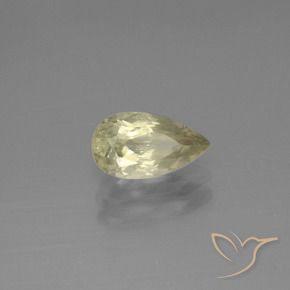 Diaspro cangiante Giallo molto pallido naturale da 1.06 ct, Forma a pera, VS-SI