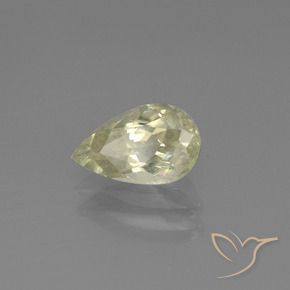 Diaspro cangiante Giallo molto chiaro naturale da 1.15 ct, Forma a pera, VS-SI
