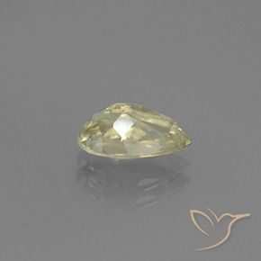 Diaspro cangiante Giallo molto chiaro naturale da 1.15 ct, Forma a pera, VS-SI