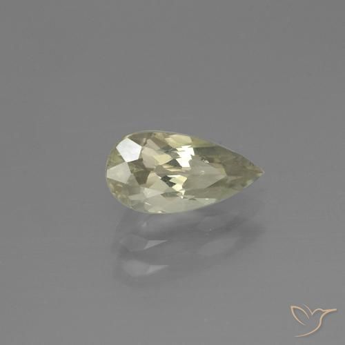 Diaspro cangiante Giallo Beige naturale da 1.06 ct, Forma a pera, VS