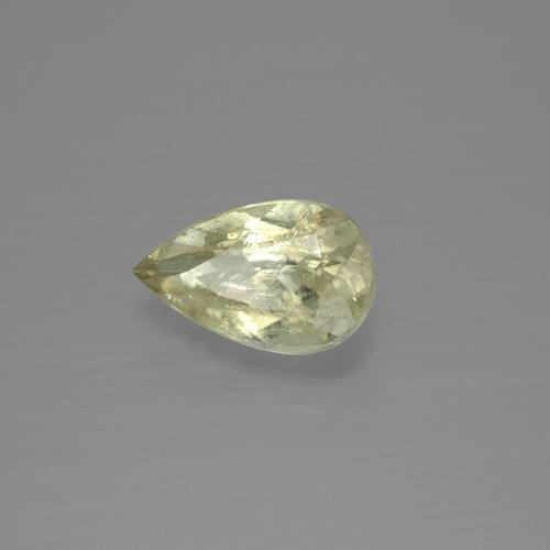 Diasporo cangiante giallo chiaro naturale da 1,22 ct, taglio a pera, SI
