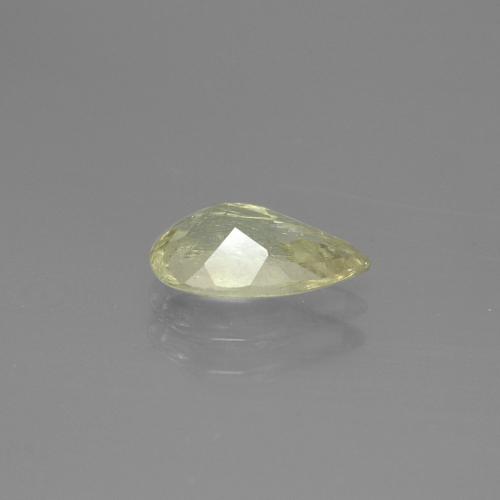 Diasporo cangiante giallo chiaro naturale da 1,22 ct, taglio a pera, SI