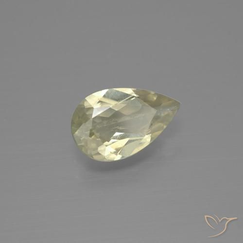 Diaspro cangiante Giallo molto chiaro naturale da 1.23 ct, Forma a pera, SI