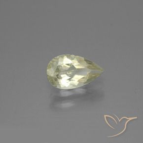 Diaspro cangiante Giallo chiaro naturale da 1.27 ct, Forma a pera, VS-SI