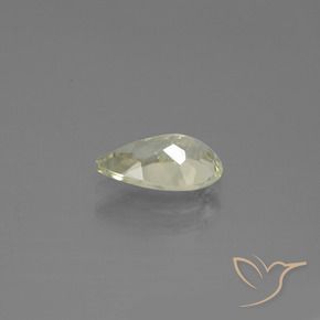 Diaspro cangiante Giallo chiaro naturale da 1.27 ct, Forma a pera, VS-SI