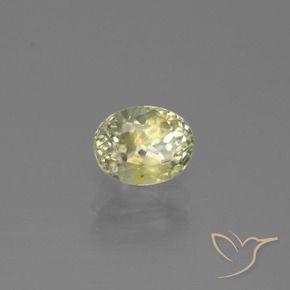 Diaspro cangiante Giallo pallido naturale da 1.07 ct, Ovale, VS-SI