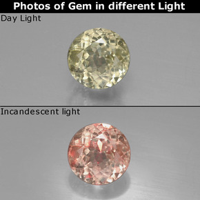Diaspro cangiante Verde / Rosa naturale da 1.48 ct, Rotondo, SI