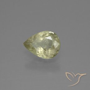 Diaspro cangiante Giallo chiaro naturale da 1.25 ct, Forma a pera, SI