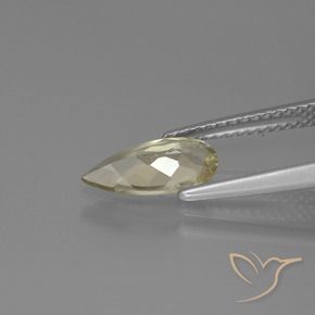 Diaspro cangiante Giallo dorato chiaro naturale da 1.15 ct, Forma a pera, VS