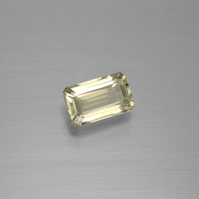Diasporo cangiante naturale giallo da 1,15 ct, taglio smeraldo, VVS-VS